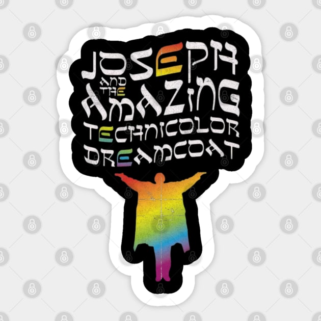 Joseph and the amazing technicolor dreamcoat t-shirt Sticker by Kutu beras 